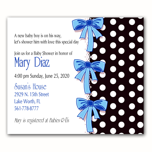 Dotted Blue Ribbon